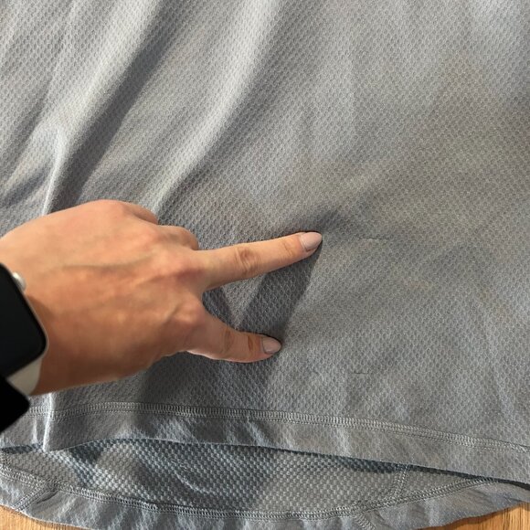 Vintage Lululemon Grey 1/4 Zip Pullover Running Shirt Pocket Size 8 - Picture 2 of 8